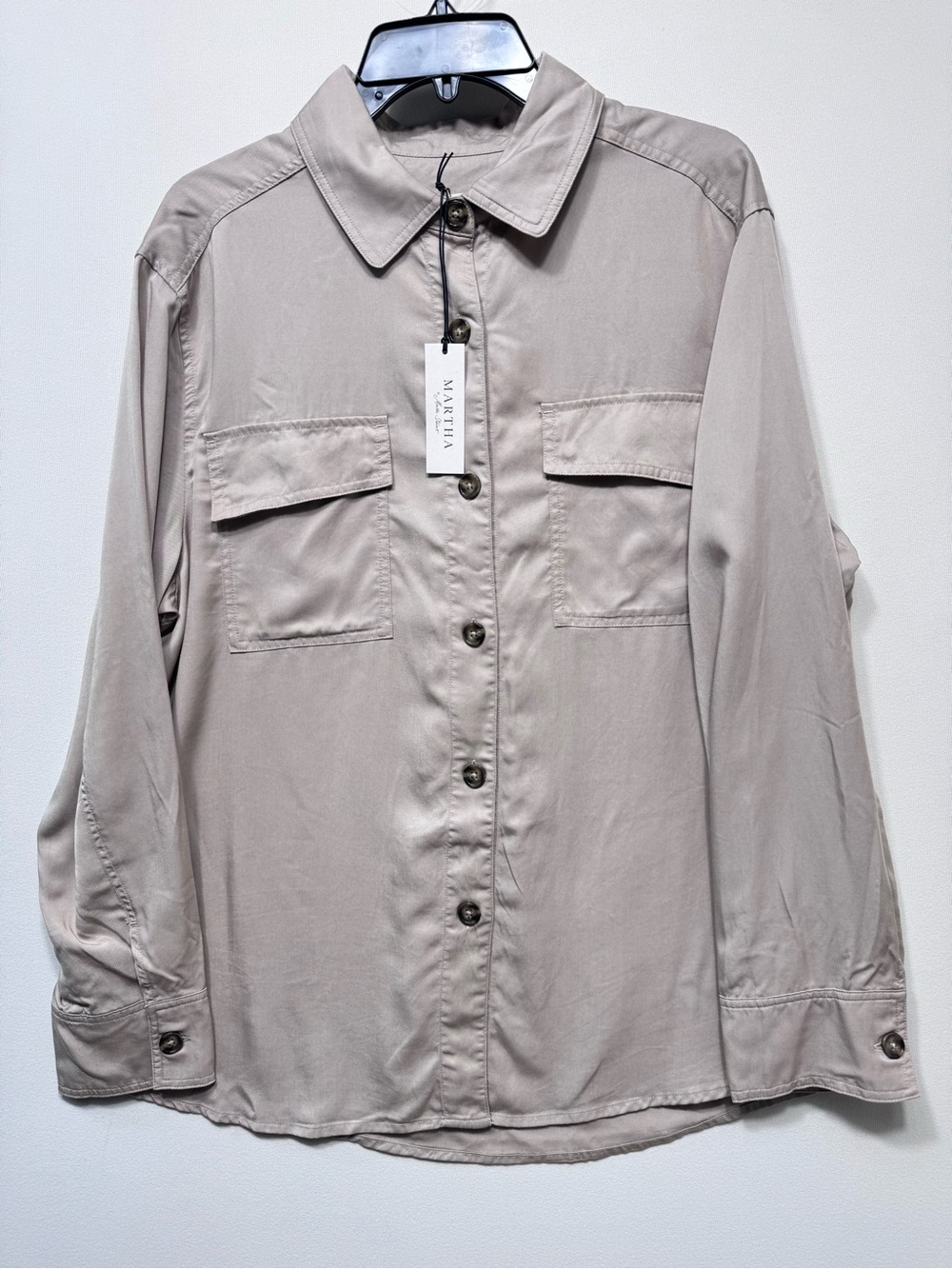 Martha Stewart the utility shirt Long-Sleeve Casual Button-Down XL